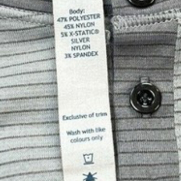 Lululemon Men's Grey Striped long sleeved 3 button henley - Picture 2 of 2